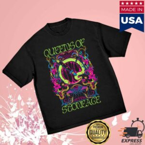 Queens Of The Stone Age Official Store Glow Psychedelic Emblem T-Shirt
