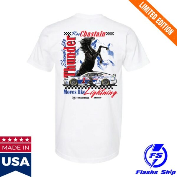 Trackhouse Store Merch Ross Chastain #1 2025 Busch Light Retro T-Shirt