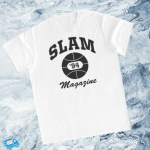 Slamgoods Store Merch Slam Retro Logo Heritage White Tee