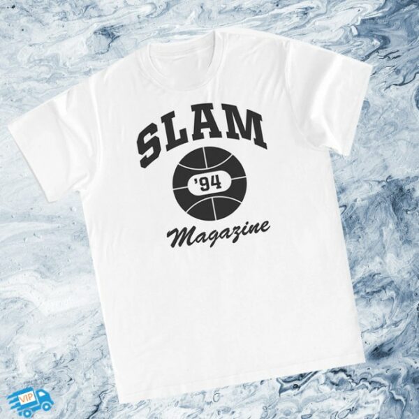 Slamgoods Store Merch Slam Retro Logo Heritage White Tee