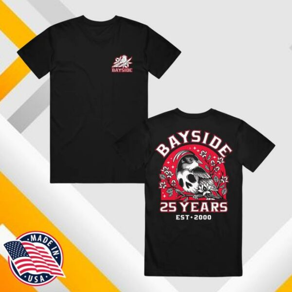 Bayside Merch Store Bird Skull Black T-Shirt
