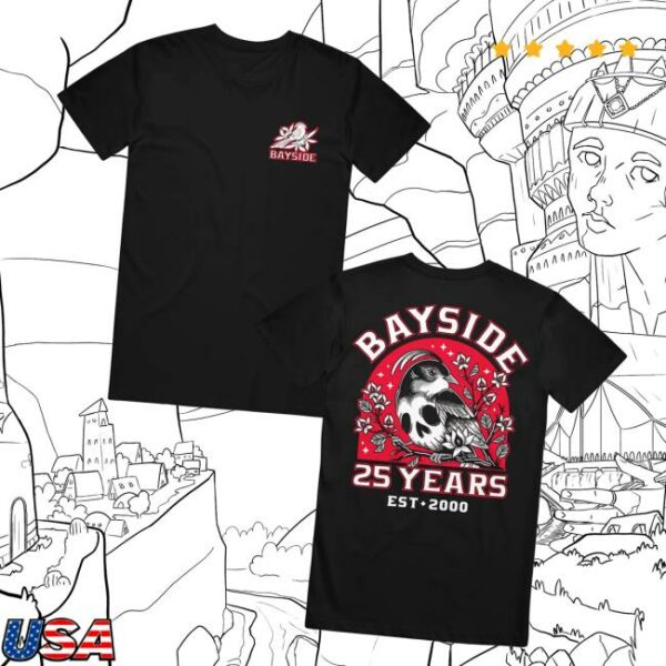 Bayside Merch Store Bird Skull Black T-Shirt