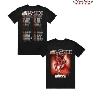 Bayside Merch Store Errors Tour 2025 Black T-Shirt