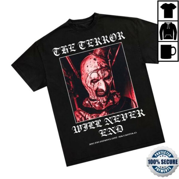 Outsider Apparel Merch Store Never Ending Terror Tee