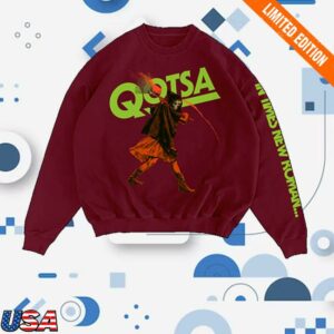 Qotsa Store Merch In Times New Roman Glow Crewneck