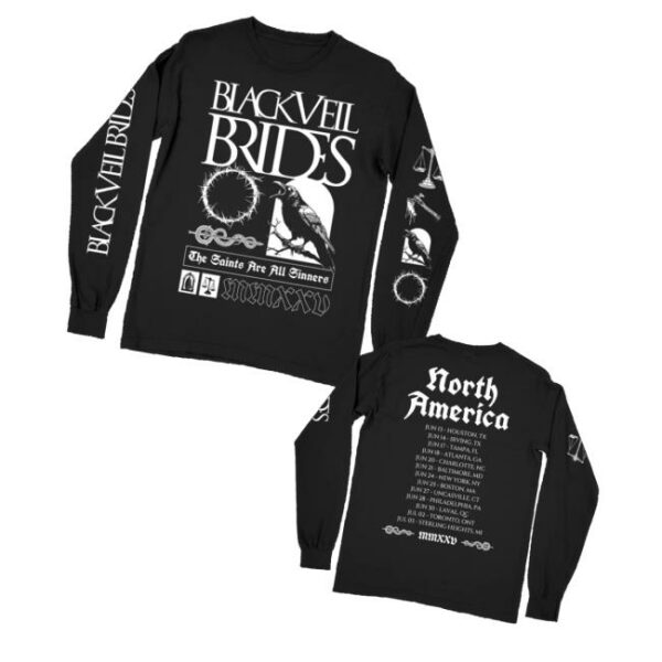 Black Veil Brides Merch Store The Raven Longsleeve T-Shirt