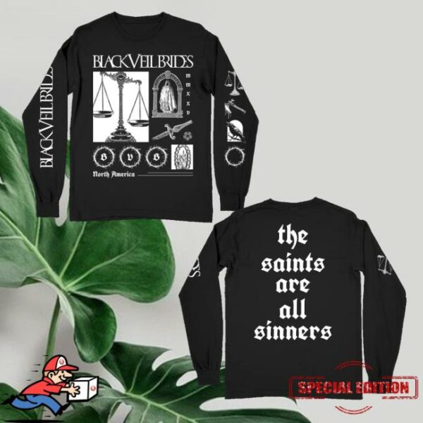 Black Veil Brides Merch Store Scales Of Justice Longsleeve T-Shirt