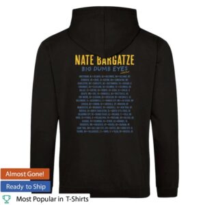 Nateland Store Merch Big Dumb Eyes Tour Black Pullover Hoodie