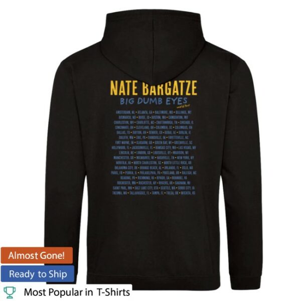 Nateland Store Merch Big Dumb Eyes Tour Black Pullover Hoodie