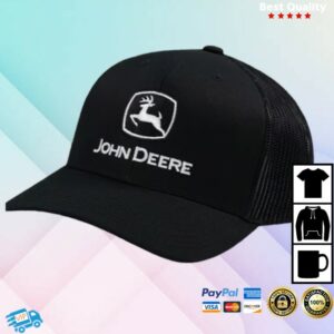 Topperzstore Store Merch John Deere Logo Black Trucker Snapback Cap