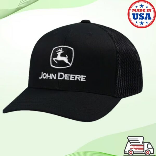 Topperzstore Store Merch John Deere Logo Black Trucker Snapback Cap