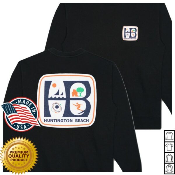 Jack’s Surfboards Store Merch Hb City Logo Black Crewneck Sweatshirt