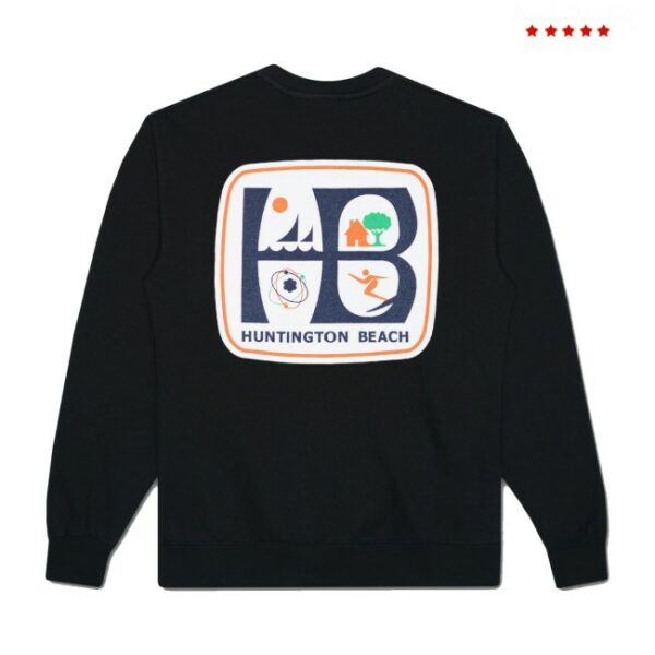 Jack’s Surfboards Store Merch Hb City Logo Black Crewneck Sweatshirt
