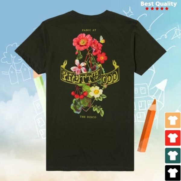 Thetedellis Store Merch Panic At The Disco Pretty Odd Flowers Tshirt