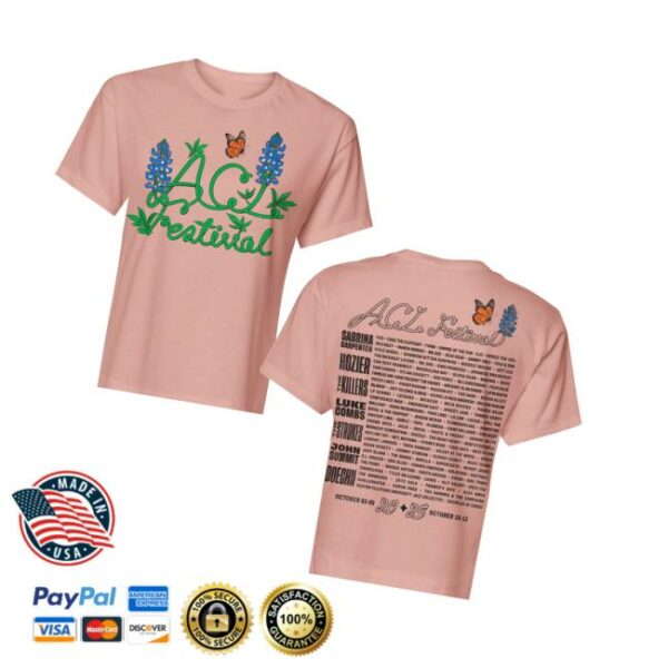 Aclfestival Store Merch Bluebonnet Lineup Tee