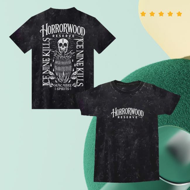 kenny Ice Nine Kills Merch Store Horrorwood Reserve Vintage Black Tee