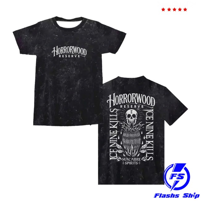 kenny ice nine kills merch store horrorwood reserve vintage black tee