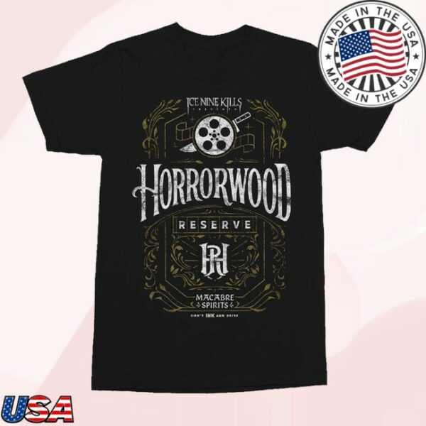 Ice Nine Kills Merch Store Horrorwood Reserve Black Tee