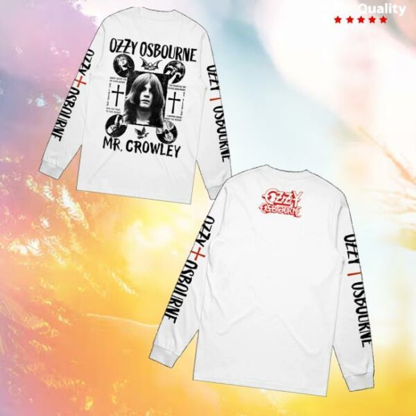 Ozzy Merch Mr Crowley Long Sleeve Tee