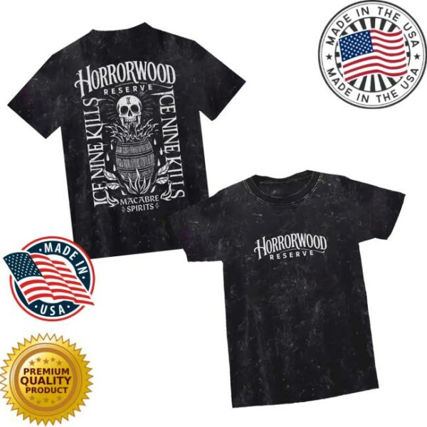 Ice Nine Kills Store Merch Horrorwood Reserve Vintage Black Tee