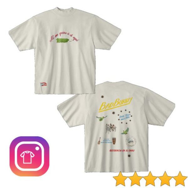 Debitirarmasfotos Shop Merch Bad Bunny La Residencia Off White T-Shirt