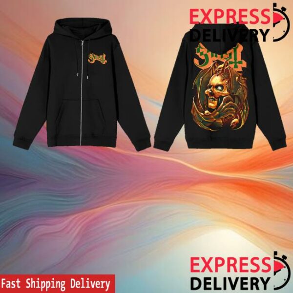 Ghost Merch Store Feeders On Zip Hoodie