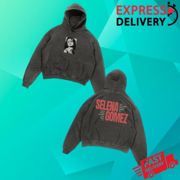 Selena Gomez Merch Store Revival Washed Photo Hoodie