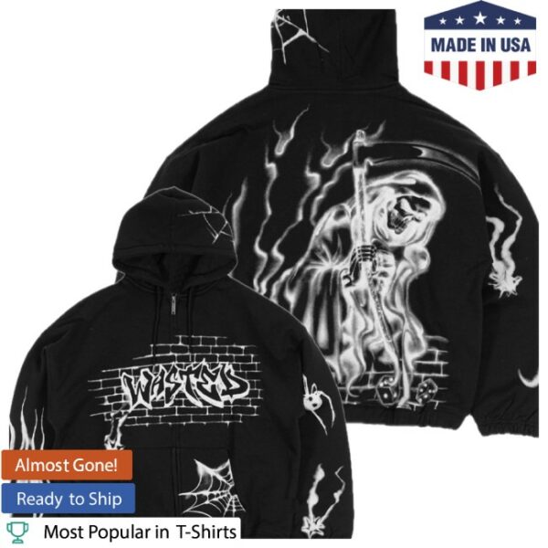 Smoothitalia Store Merch Wasted Paris Zip Boxy Atm Black Hoodie