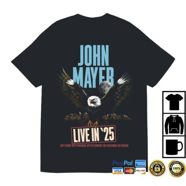 John Mayer Store Merch Live In ’25 Tee