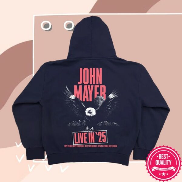 John Mayer Store Merch Live In ’25 Pullover Hoodie