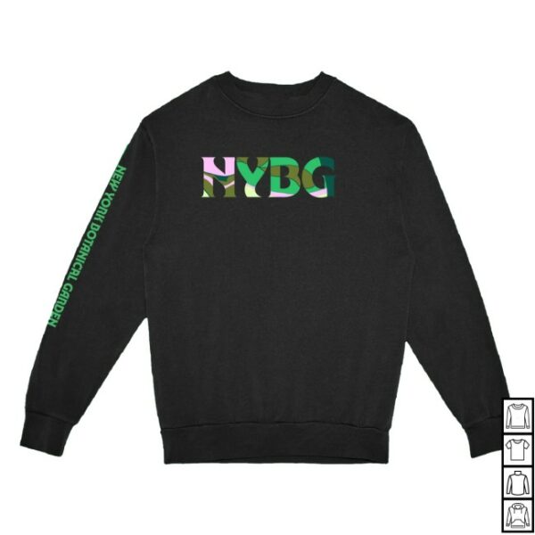 Nybg Shop Store Merch Nybg Map Logo Black Crewneck