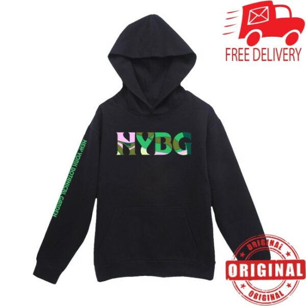 Nybg Shop Store Merch Nybg Map Logo Youth Black Hoodie