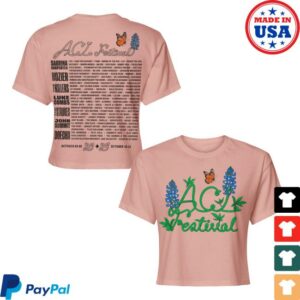 Acl Festival Merch Store Women’s Bluebonnet Lineup Crop Tee