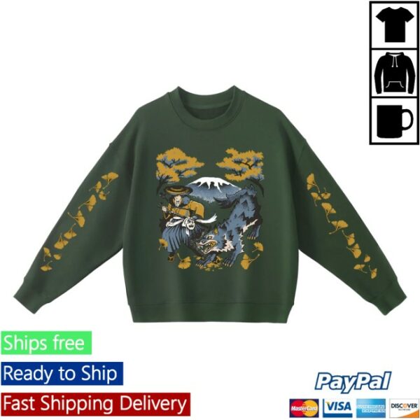 Ghost Of Yotei Merch Store Ghost Of Yotei Green Sweatshirt