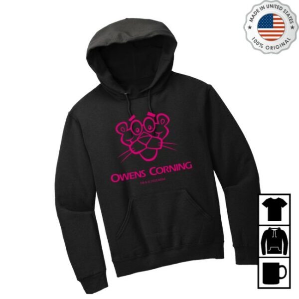 Agoracx Store Merch Pink Panther™ Black Hooded Sweatshirt