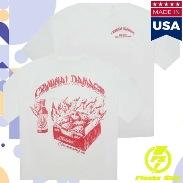 Criminal Damage Store Merch Hot Wings T-Shirt