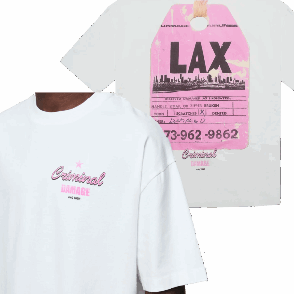 Criminal Damage Store Merch Lax T-Shirt