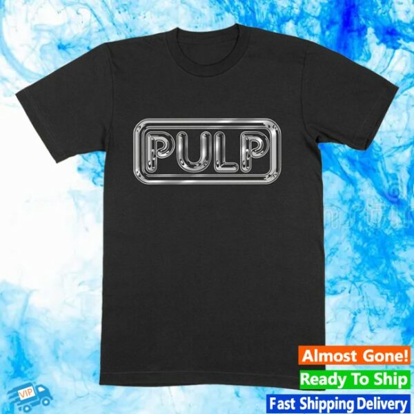 Pulp Official Store Merch Dc30 Silver Logo Black T-Shirt