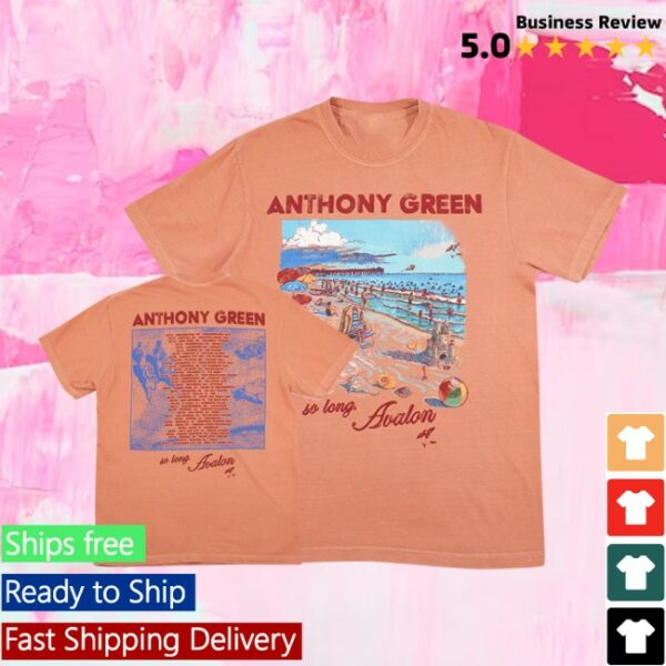 Anthony Green Store Merch So Long Avalon Tour Shirt