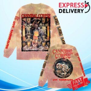 Cannibal Corpse Merch Store Live Cannibalism Long Sleeve Scab Dye