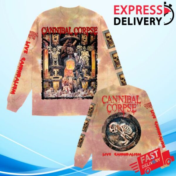 Cannibal Corpse Merch Store Live Cannibalism Long Sleeve Scab Dye