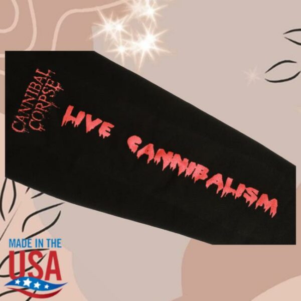 Cannibal Corpse Merch Store Live Cannibalism Zip Up Hoodie Black