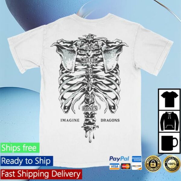 Imagine Dragons Merch Store Feel It In My Bones Skeleton Tee