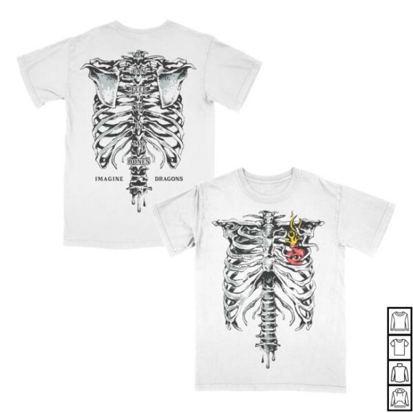 Imagine Dragons Merch Store Feel It In My Bones Skeleton Tee