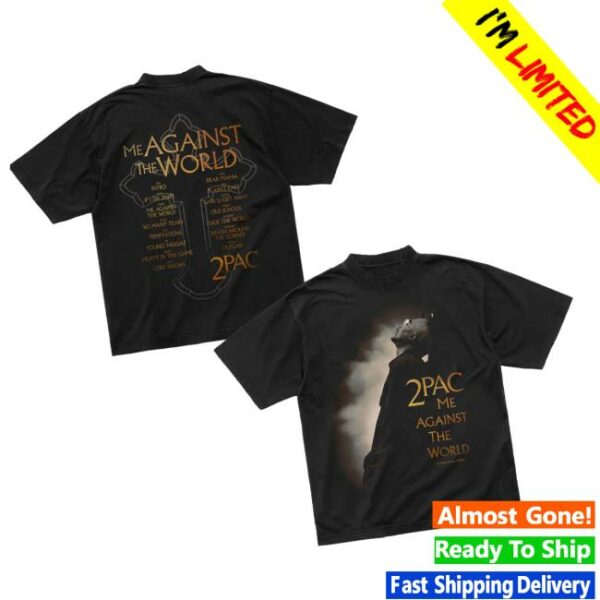 2Pac Merch Store Heavy In The Game Black T-Shirt