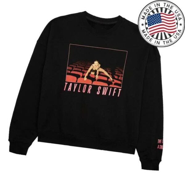 Taylor Swift Merch Store The Life Of A Showgirl It’s Frightening Black Crewneck Sweatshirt