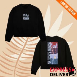 Taylor Swift Merch Store The Life Of A Showgirl Film Strip Black Crewneck Sweatshirt