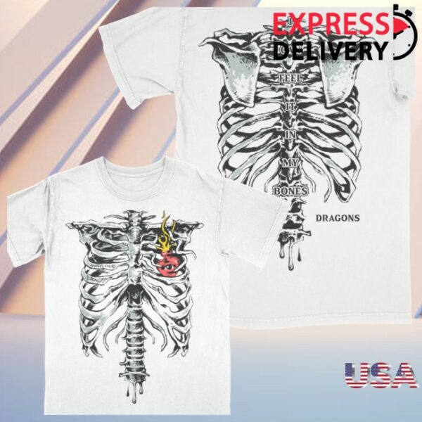 Imagine Dragons Official Store Merch Feel It In My Bones Skeleton Tee