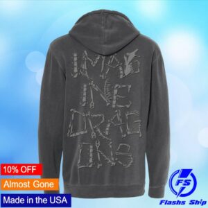 Imagine Dragons Official Store Merch Bones Letter Hoodie
