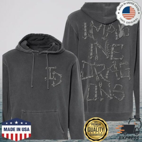Imagine Dragons Official Store Merch Bones Letter Hoodie